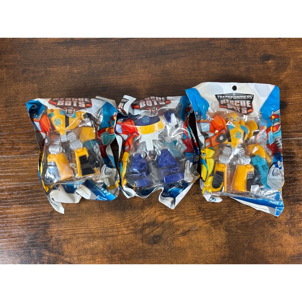 Transformers Rescue Bots Playskool Heroes Figure Lot Bumblebee Chase Heatwave